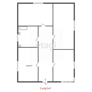 3-к квартира, вторичка, 67м2, 1/3 этаж