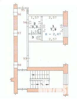 Студия квартира, вторичка, 13м2, 4/5 этаж
