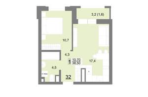 1-к квартира, вторичка, 39м2, 7/26 этаж