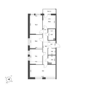 4-к квартира, вторичка, 94м2, 6/8 этаж