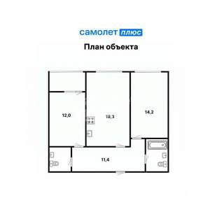 2-к квартира, вторичка, 62м2, 9/25 этаж