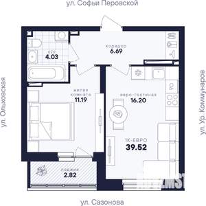 1-к квартира, вторичка, 40м2, 6/17 этаж