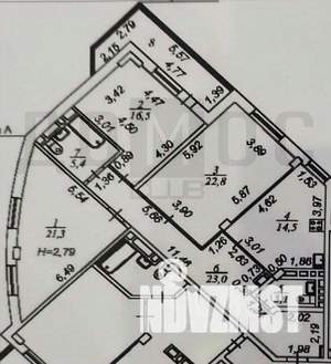 3-к квартира, вторичка, 107м2, 11/15 этаж