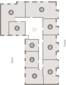 1-к квартира, вторичка, 35м2, 3/9 этаж