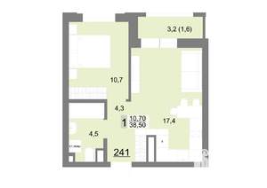 1-к квартира, вторичка, 39м2, 26/26 этаж