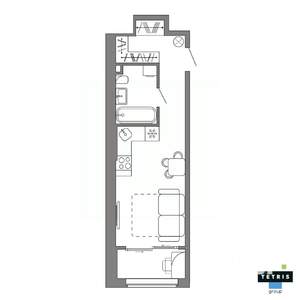 Студия квартира, вторичка, 30м2, 12/32 этаж