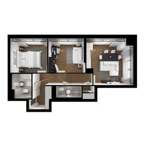 2-к квартира, вторичка, 51м2, 21/29 этаж
