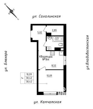 Студия квартира, вторичка, 30м2, 14/25 этаж