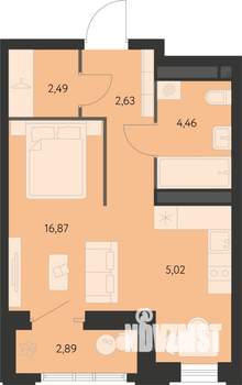 Студия квартира, вторичка, 33м2, 19/19 этаж