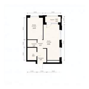 1-к квартира, вторичка, 45м2, 18/30 этаж