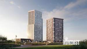 2-к квартира, строящийся дом, 39м2, 22/25 этаж