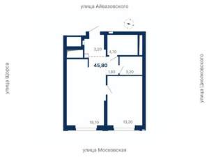 1-к квартира, вторичка, 46м2, 10/29 этаж