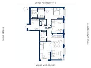 3-к квартира, вторичка, 99м2, 14/29 этаж