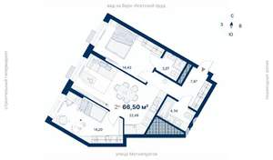 2-к квартира, вторичка, 67м2, 31/31 этаж