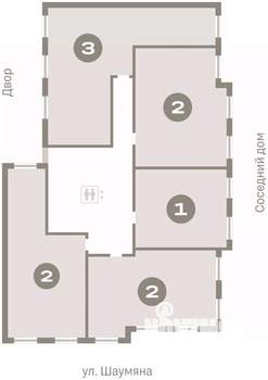 3-к квартира, вторичка, 93м2, 3/9 этаж