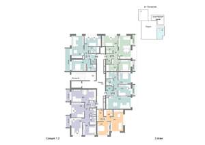 2-к квартира, вторичка, 72м2, 3/25 этаж