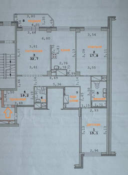 3-к квартира, вторичка, 96м2, 15/25 этаж