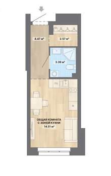 Студия квартира, вторичка, 25м2, 16/30 этаж