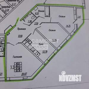 3-к квартира, вторичка, 80м2, 8/16 этаж