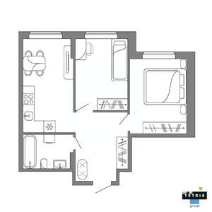 2-к квартира, вторичка, 50м2, 28/32 этаж