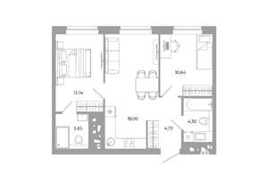 2-к квартира, вторичка, 55м2, 11/24 этаж