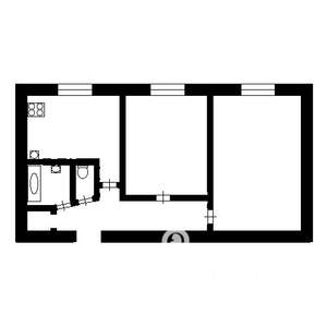 2-к квартира, вторичка, 45м2, 1/5 этаж
