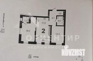 2-к квартира, вторичка, 67м2, 14/25 этаж