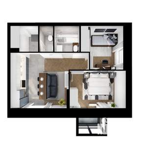 2-к квартира, вторичка, 48м2, 22/24 этаж