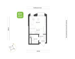 1-к квартира, вторичка, 24м2, 18/24 этаж