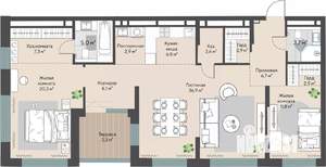 2-к квартира, вторичка, 118м2, 27/27 этаж