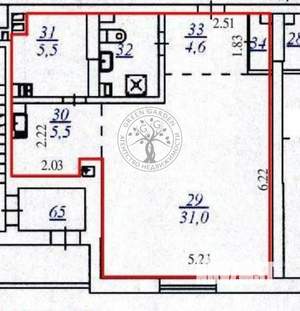 Студия квартира, вторичка, 52м2, 3/16 этаж