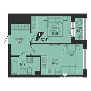 1-к квартира, вторичка, 37м2, 2/31 этаж