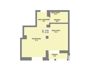 1-к квартира, вторичка, 43м2, 6/30 этаж