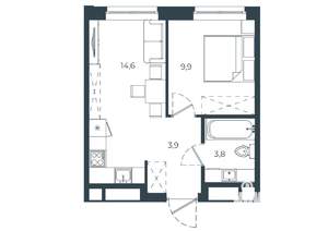 1-к квартира, вторичка, 32м2, 8/25 этаж