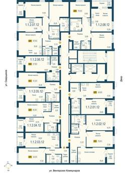 1-к квартира, вторичка, 41м2, 12/16 этаж