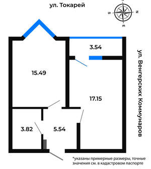 1-к квартира, вторичка, 42м2, 9/19 этаж