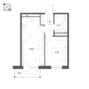 1-к квартира, вторичка, 40м2, 21/25 этаж