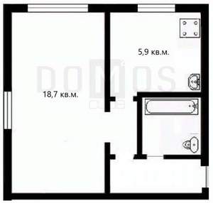 1-к квартира, вторичка, 31м2, 1/5 этаж