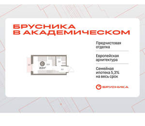 Студия квартира, вторичка, 21м2, 5/9 этаж