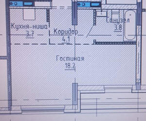 Студия квартира, вторичка, 30м2, 9/9 этаж