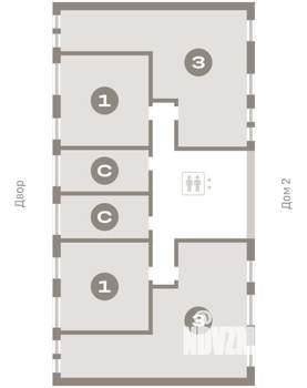 1-к квартира, вторичка, 44м2, 2/8 этаж