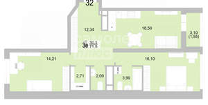 2-к квартира, вторичка, 71м2, 14/24 этаж