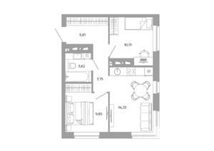 2-к квартира, вторичка, 48м2, 9/24 этаж