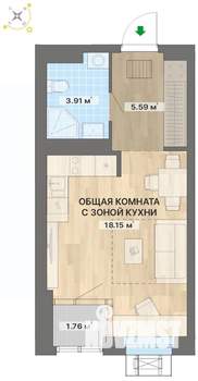 Студия квартира, вторичка, 29м2, 4/26 этаж