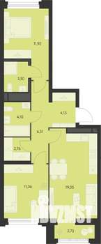 2-к квартира, вторичка, 64м2, 18/22 этаж