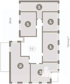 1-к квартира, вторичка, 55м2, 9/9 этаж