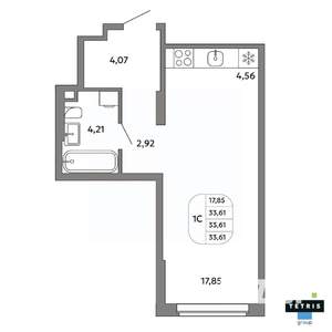 Студия квартира, вторичка, 34м2, 4/32 этаж