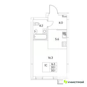 1-к квартира, вторичка, 30м2, 4/31 этаж
