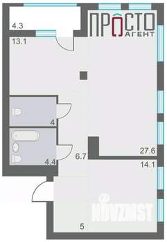 2-к квартира, вторичка, 75м2, 5/7 этаж