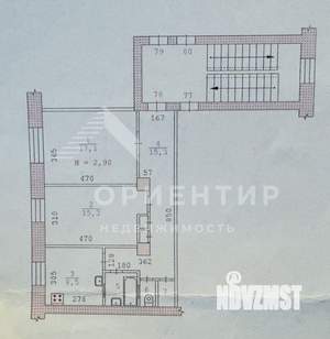 2-к квартира, вторичка, 62м2, 5/5 этаж